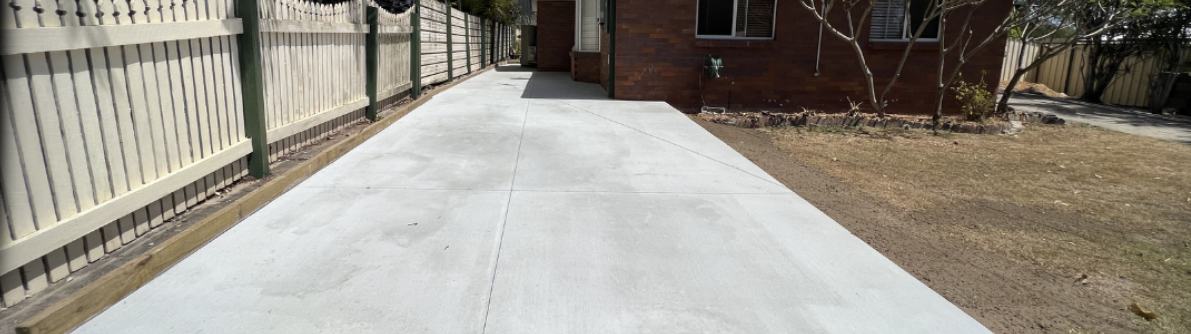 Plain grey driveway