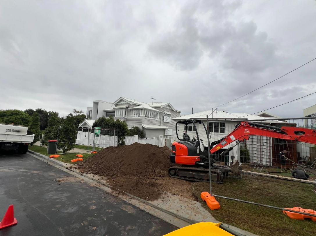 Front-yard dig on a renovation