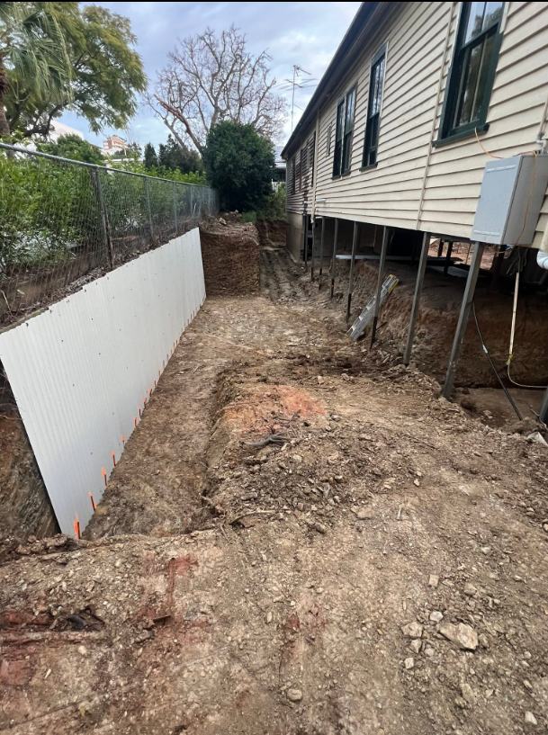 Under-house cut & wall prep
