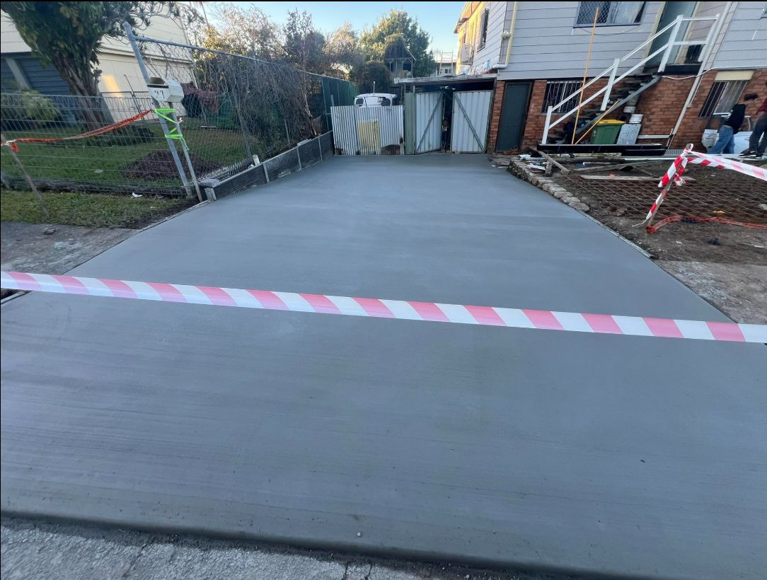 Fresh driveway, boxed & taped