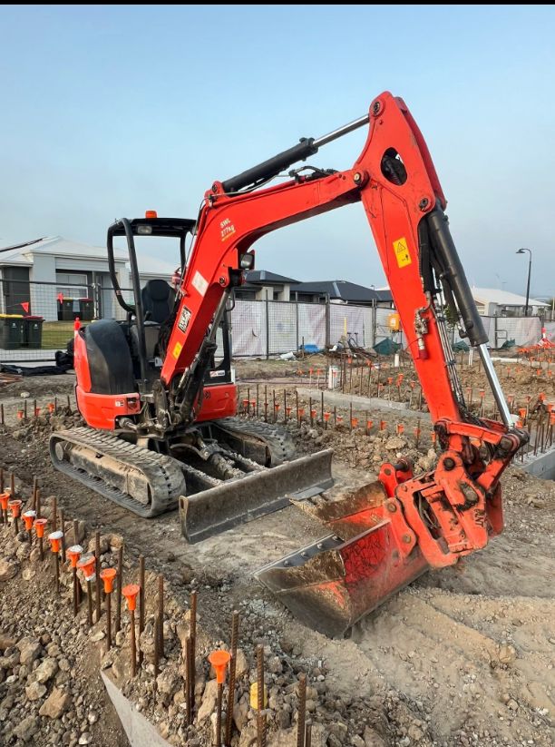 Footings prepped — starters in